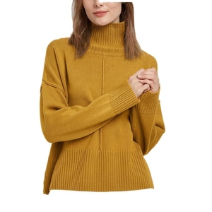 Pull surdimensionné pour femmes, broderie personnalisée, pull en tricot, streetwear d'hiver, fabricant de vêtements à marque privée - Product Image 1