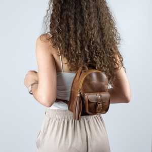 Factory Custom Genuine Leather Mini <b>Backpack</b> <b>Women</b> Small Cowhide <b>Travel</b> Other <b>Backpacks</b> Lady <b>Travel</b> Bag LSBP-0091 - Product Image 4