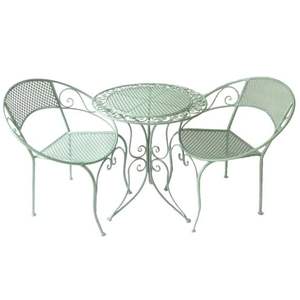 Ensemble de meubles de jardin en fer élégant pour patio, terrasse, balcon avec structure robuste et décoration extérieure élégante - Product Image 5