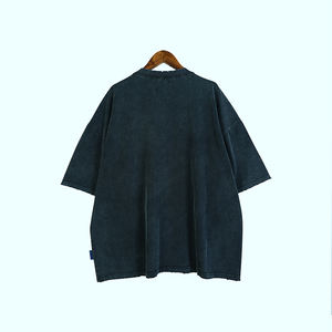 T-shirt sportif tricoté coupe courte et carrée, uni, personnalisable, multicolore, épaules tombantes, 220 grammes, grammage lourd, vierge - Product Image 2