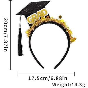 6 Pezzi Fasce per Capelli con Cappello di Laurea 2025, Perfette come Accessori per Foto per Decorazioni Festa di Laurea Classe 2025 - Product Image 2
