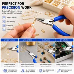 Jewelry Round Nose Pliers <b>Wire</b> Loop Making Tool for Beading Earring <b>Craft</b> Repair and Handmade Work - Product Image 4