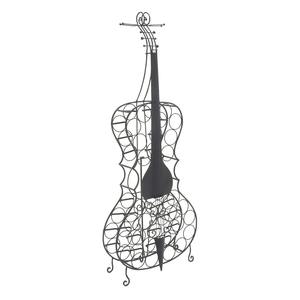 Porte-bouteilles sur pied pour 26 bouteilles, grande silhouette de violoncelle à thème musical, pour la décoration intérieure - Product Image 3