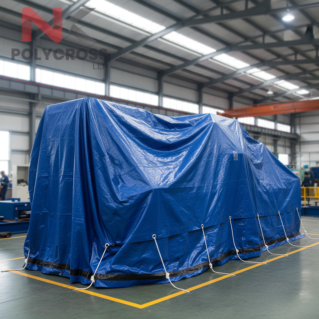Rainproof and Sunproof Industrial Fabric Tarpaulin, Heavy Duty Waterproof Sheet for Machinery and Materials