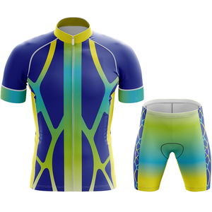 Men Graphic Print <b>Short</b> Sleeve <b>Cycling</b> Jersey Set Breathable Quick Dry MTB Road Bike Clothing <b>Padded</b> <b>Shorts</b> Kit - Product Image 3