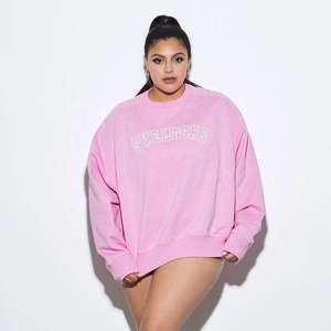 Plus Size Custom Embroidery Letter Logo <b>Back</b> Neck Women's Crew Neck <b>Drop</b> Shoulder Long Sleeve Oversized Polyester/Cotton - Product Image 1