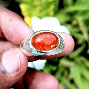 Bague de promesse en argent sterling 925 avec ambre baltique naturel fait main, taille ovale, bijou bohème en pierre précieuse, magnifique cadeau pour femme - Product Image 2