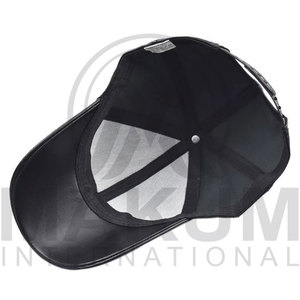 Unisex PU Leather Solid Color Baseball Caps Adjustable Outdoor Casual Hats With <b>Sunscreen</b> for All Seasons Wholesale Casual Cap - Product Image 3