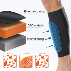 Chauffe-jambes de compression noirs avec rembourrage protecteur, design tricoté respirant pour usage quotidien, chauffe-jambes de cyclisme avec logo personnalisé - Product Image 3