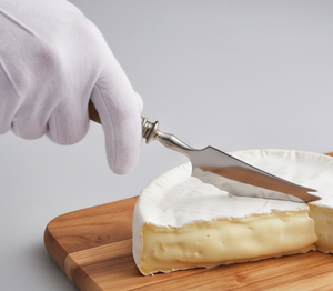 Juego de 2 cuchillos para queso de acero inoxidable con mangos de madera, espátula y cuchillo para servir queso con hoja dentada, utensilios de cocina - Product Image 4