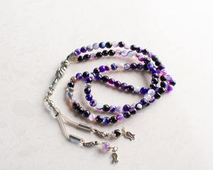 Chapelet d'ambre fait main, artisanat religieux bouddhiste, perles en résine, chapelets islamiques Tasbih pour les prières du Ramadan - Product Image 5