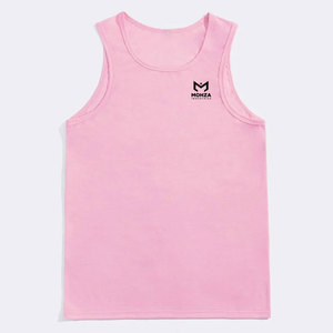 Camiseta sin Mangas Deportiva de Punto de Color Sólido para Hombre, Diseño de Logotipo Personalizado, Transpirable, para Venta en Línea - Product Image 1