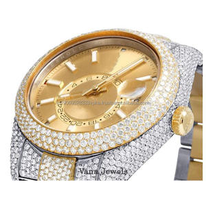 Reloj de Pulsera de Lujo para Hombre de Alta Calidad, 41 mm, Analógico, Acero Inoxidable, Cristal, Resistente al Agua 100 Bar, con Diamante Moissanita Exclusivo - Product Image 3