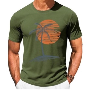 T-shirt homme à manches courtes, col rond, coupe slim, 100% coton, 180 g/m², couleur unie avec impression, personnalisable, fournisseur du Bangladesh. - Product Image 5