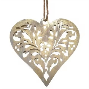 Handmade Metal Heart Charm Ornament for <b>Winter</b> Celebration <b>Decoration</b> - Product Image 3