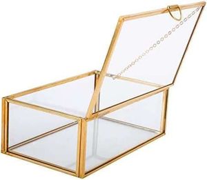 Customized Glass Storage <b>Box</b> With Metal Frame For Jewelry Organizers And Decorative Display Use - Product Image 5