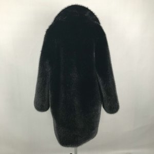Manteau long en fausse fourrure noir pour homme, style streetwear personnalisé, épais, hiver, mode masculine, doublure en peau de mouton synthétique, grande taille - Product Image 2