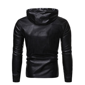 Wholesale New Winter Geaca De Piele Men's Lederjacke Cow Hide Dzseki Slim Fit Jacket With Duffle Hood Veste Skinnjakke Jope - Product Image 6