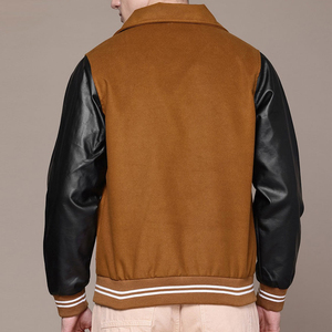 Best Quality Durable Custom Design Men's Winter Varsity Jacket Fleece Wool/Leather High Street Style <b>Top</b> Trending Hot Sale Best - Product Image 2