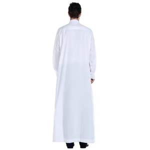 Jubba traditionnelle musulmane de bonne qualité, style décontracté, respirante, à manches longues, unie, islamique, pour hommes, grande taille, Thobes - Product Image 4