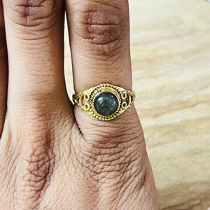 New Arrival Handmade Brass <b>Ring</b> Labradorite Filigree Gold Plated <b>Statement</b> <b>Ring</b> Vintage Dainty Style Wholesale <b>Ring</b> For Women - Product Image 6