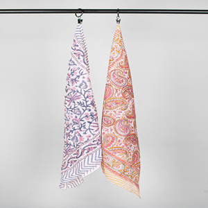 Custom Hand Block Printed Cotton Bandana Handmade Artisan Jaipuri Head Wrap Premium Pure Cotton Neck <b>Scarf</b> Wholesale - Product Image 5