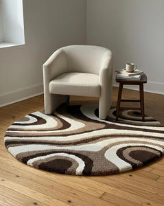 Tapis en laine doux et moelleux, tufté à la main, avec dos antidérapant, personnalisation disponible pour la décoration de chambre - Product Image 1