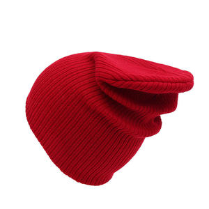 Custom Embroidery Slouchy <b>Beanie</b> <b>Wool</b> Warm Plain Skull Cap Solid Color Knitted Winter Hat Soft Thermal Over-Sized <b>Beanie</b> - Product Image 3