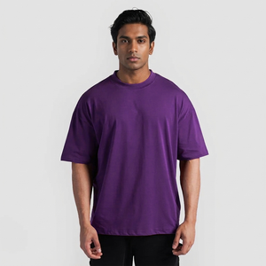 เสื้อยืดแขนสั้นผ้าฝ้ายถักคุณภาพสูง 100% สำหรับผู้ชาย พิมพ์ลายดิจิตอลโลโก้ตามสั่ง ทรงหลวม น้ำหนัก 180 กรัม - Product Image 4