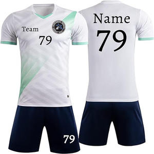 Ensemble d'uniformes de football personnalisables, respirants, grandes tailles, 100 % polyester, séchage rapide, manches courtes, unisexe, adulte, toutes saisons, service OEM - Product Image 2