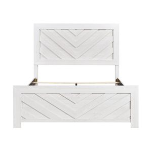 Letto a pannelli moderno bianco queen size, 1 pz, in legno, facile da montare, spedibile in scatola - Product Image 2