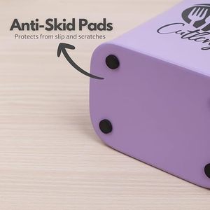 Organizador de Cubiertos Rectangular de Metal con Iconos de Tenedor, Cuchara y Cuchillo, Moderno, de Una Sola Capa, Tipo Vertical - Product Image 2