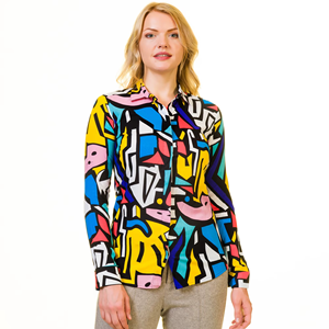 เสื้อใส่เที่ยวกลางคืนพิมพ์ลายสำหรับผู้หญิงเสื้อเบลาส์ไซส์ใหญ่พิเศษเสื้อเชิ้ตลำลองสำหรับผู้หญิง - Product Image 5