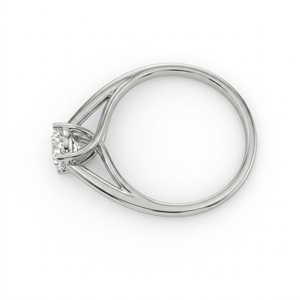 แหวนเพชรทรงกลม IGI Certified Lab Grown Diamond น้ำหนัก 1.00 กะรัต ตัวเรือนทองคำขาว 10K แหวนเครื่องประดับหรูหรา - Product Image 2