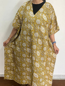 Vestido Kaftan de Algodón Estampado a la Moda para Mujer con Tela Transpirable y Aspecto Elegante - Product Image 3