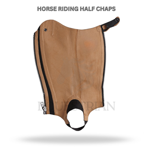Horse Riding <b>Half</b> <b>Chaps</b> Customized Equestrian Leather <b>Chaps</b> for Training Riding and Competition Use - Product Image 2