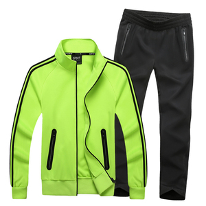 Ensemble de survêtement pour homme, couleur unie, sweat-shirt à fermeture éclair à manches longues, poches latérales, tenue décontractée sportive, respirant et léger pour l'été, 2 en 1 - Product Image 1