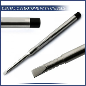 Osteotomes à ciseaux (4 pièces) pour chirurgie implantaire dentaire, instrument de coupe osseuse, de retrait dentaire et de séparation des sillons, pour chirurgie buccale - Product Image 5