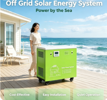 Off Grid Solar Energy System  All-in-One Solar Generator with MPPT Controller Pure Sine Wave Inverter Energy Storage