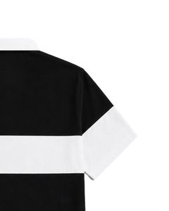 Customized Black And <b>White</b> Men <b>Polo</b> Shirt Short Sleeve Casual Golf T Shirt Breathable Summer Color Block Premium Quality Top - Product Image 5
