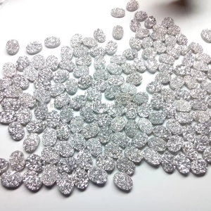 หินอาเกตดรูซี่ธรรมชาติ 100% รูปทรงวงรี พลอยเม็ดเดี่ยว ประกายระยิบระยับ หินกึ่งมีค่า สำหรับทำเครื่องประดับ ใช้ตกแต่งอย่างมีสไตล์ - Product Image 1