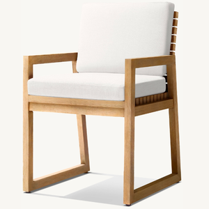 Silla de exterior con brazos de estilo moderno y sencillo para relajarse en la terraza o junto a la piscina - Product Image 3