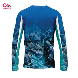 Camisas de Pesca Personalizadas de Manga Larga, Camisas de Poliéster de Secado Rápido con Protección, Camisas de Pesca para Hombre con Cuello y Botones - Product Image 2