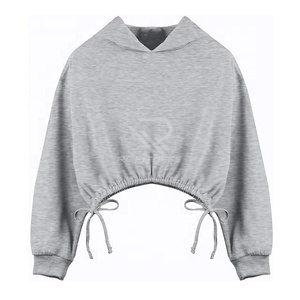 Hoodie court personnalisé pour femme – Sweat à capuche décontracté et oversize pour femme - Product Image 4