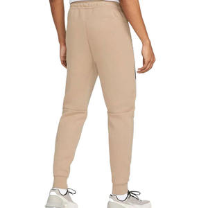 Pantalon Harem en molleton beige pour femme, taille mi-haute, cordon de serrage, élastique, longueur genou, coupe ajustée, couleur unie, en coton tricoté, pour l'hiver - Product Image 3