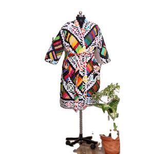 Chaqueta bordada Kantha hecha a mano Kimono de trabajo de corte único Abrigo DE TRABAJO Vintage para ropa de dormir o uso doméstico - Product Image 1