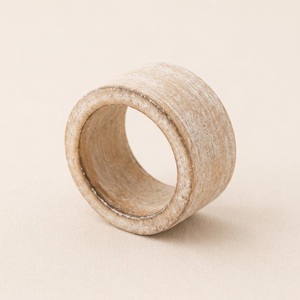 Whitewashed Wooden Napkin <b>Rings</b> Set Handcrafted Modern Eco-Friendly Durable Serviette Holders Wedding Party Table Decor Hotel - Product Image 3