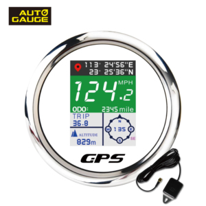 มาตรวัดความเร็วไฟฟ้าอัตโนมัติ 85 มม. 3 3/8 นิ้ว 12V 24V สีขาว TFT GPS 0-999.9 ไมล์ต่อชั่วโมง พร้อมมาตรวัดระยะทางแบบ TRIP และมาตรวัดความสูง COG สำหรับเรือและรถยนต์ - Product Image 2