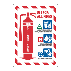 Panneau Brady All-Fire pour les zones d'équipements incendie A, B, C - PVC imprimé UV - Product Image 3