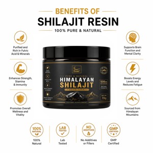 Résine de Shilajit 100% naturelle de haute qualité 15g, pure résine de Shilajit de l'Himalaya riche en antioxydants et minéraux, favorise l'énergie - Product Image 3